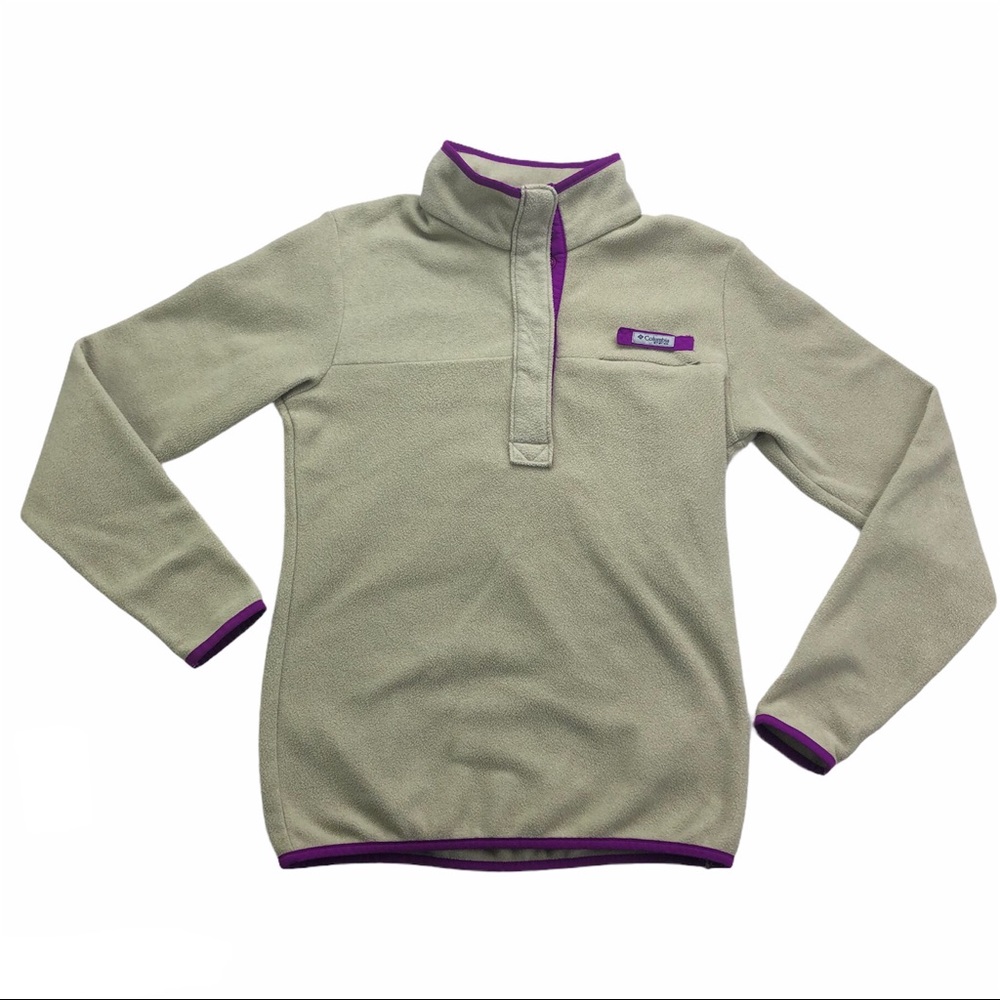 Columbia PFG Fleece Half Snap Button Pullover Women's Size Extra-Small